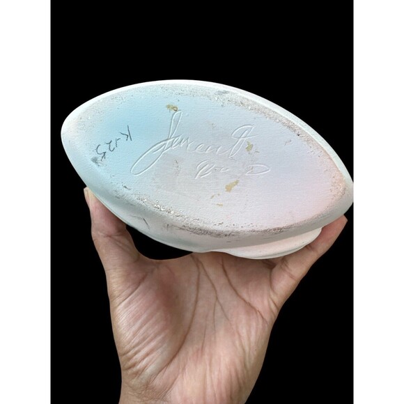 Vintage Artist Signed Southwest Candle Vase Handcrafted Pottery Wolf - Picture 6 of 9